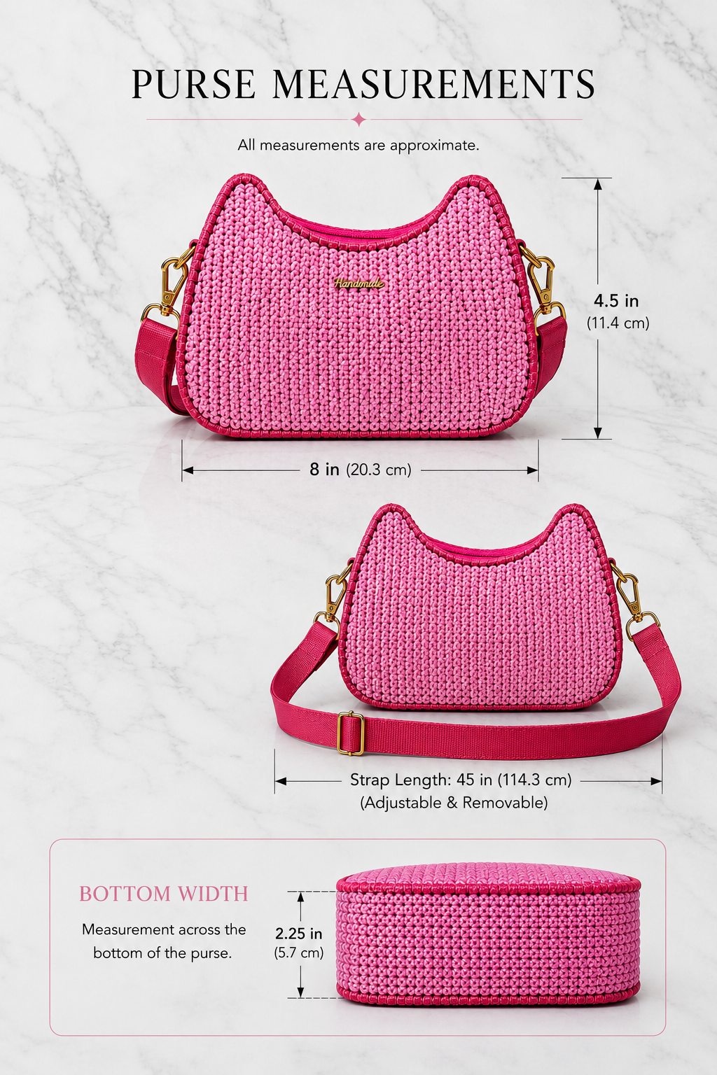 Classic Weave Crochet Hobo Bag