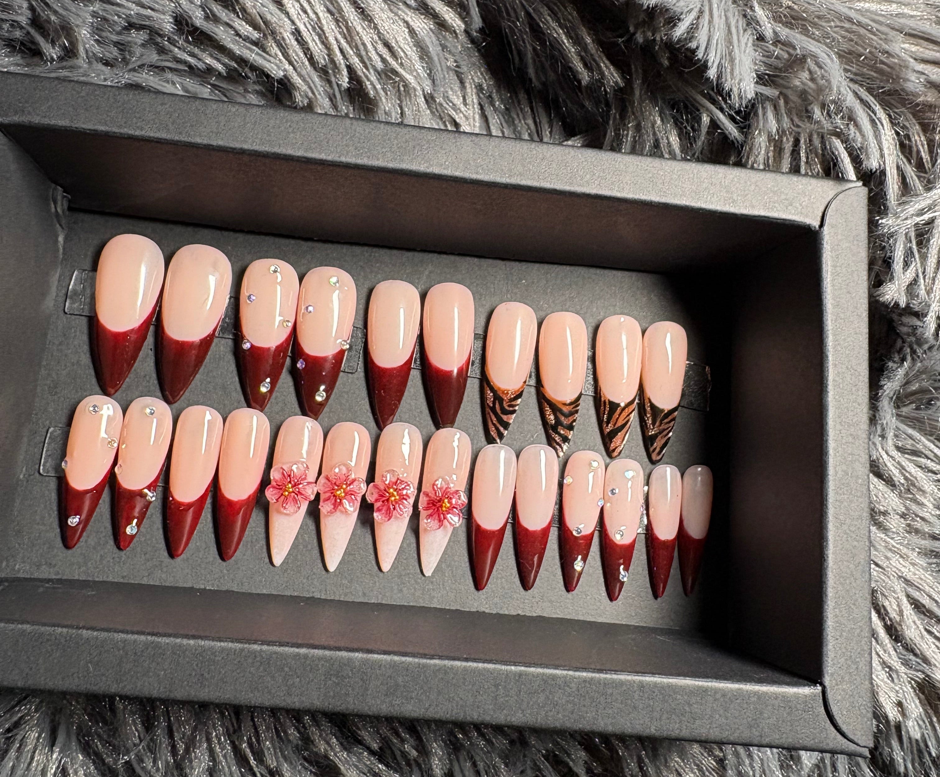 Date Night Long Stiletto Press On Set