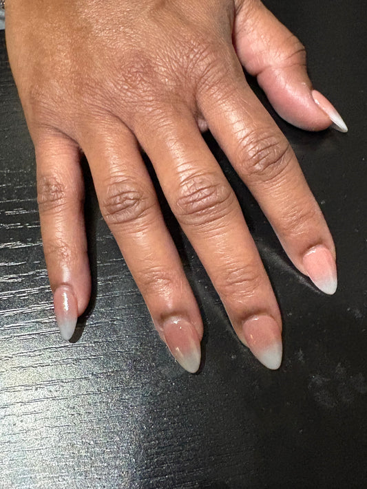 Short Almond Ombré Chrome Set