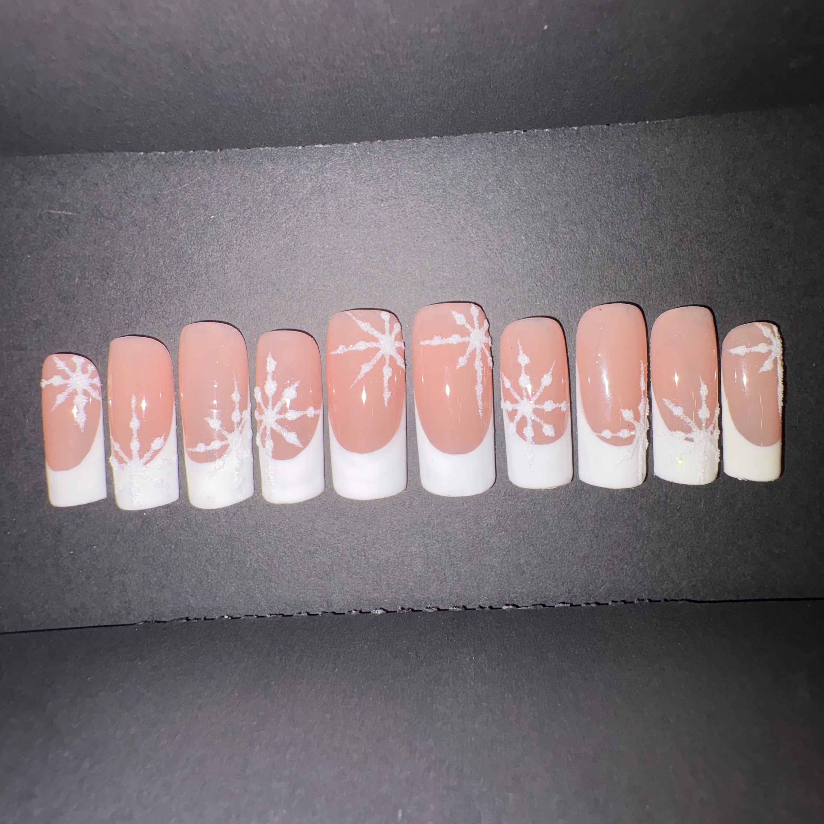 Long Square Snowflake French Set