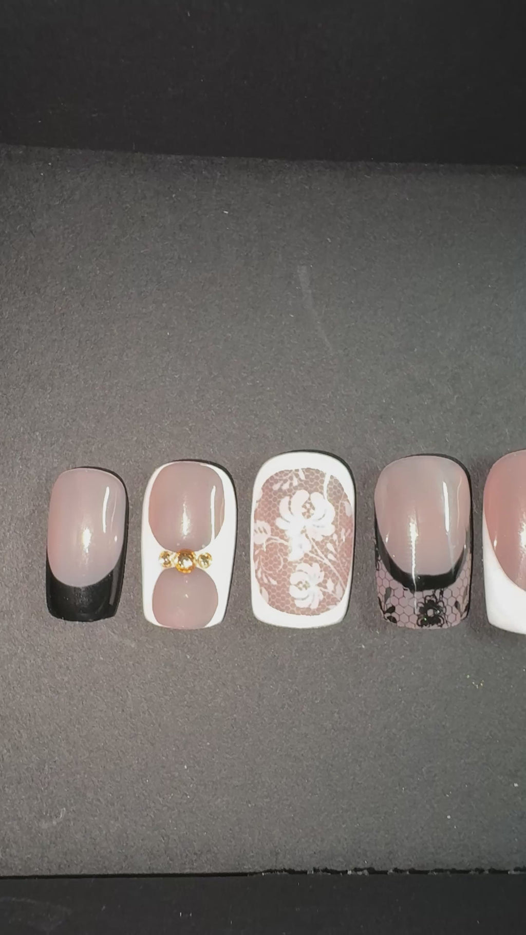 Blush Lace Press On Nails